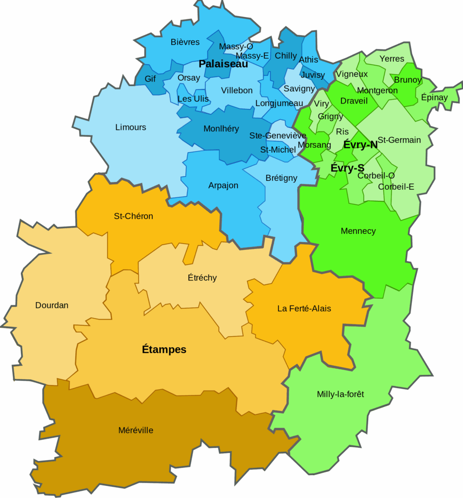 Carte intervention débarras Essonne 91 - ONLEVETOUT couvre tout le département