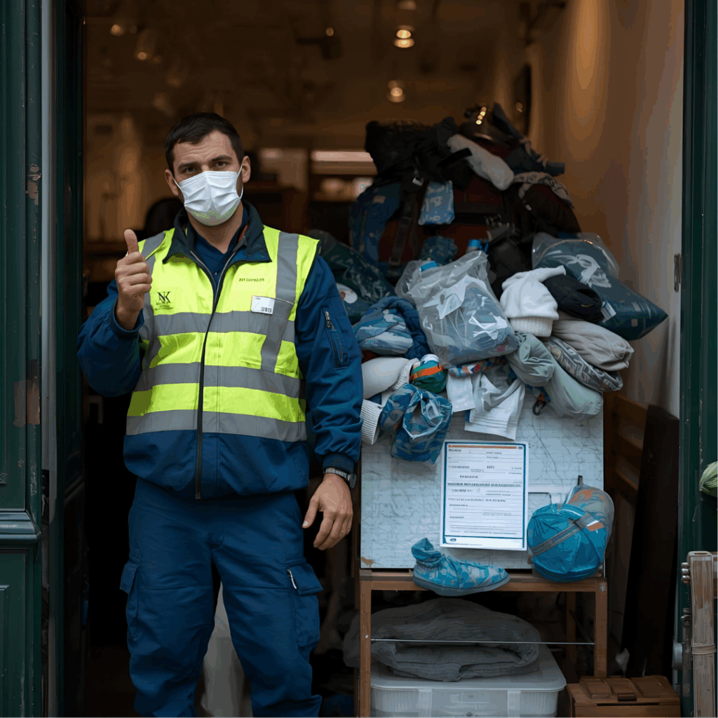  service de désencombrement (évacuation de mobilier, équipements, déchets) ou la gestion des restes (compost, dons, vente anti-gaspillage)