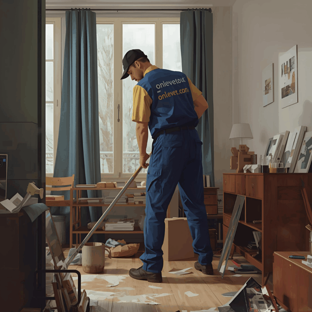 Nous pouvons nous déplacer après un décès pour le débarrassage d'un domicile vide, pour la succession