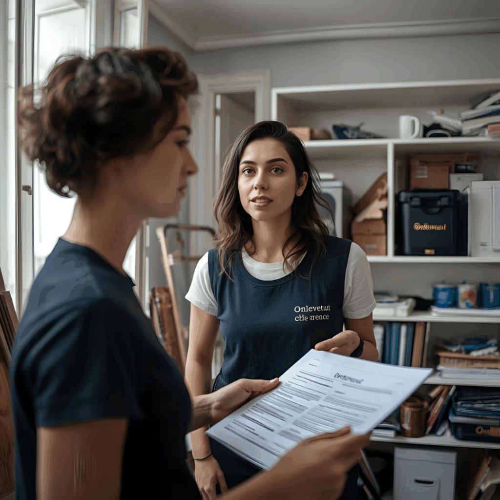 Intervention débarras maison complet - Équipe professionnelle action