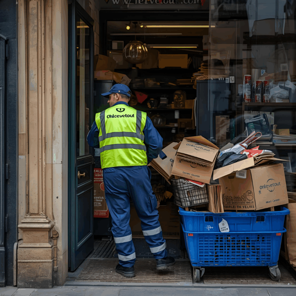 Nettoyage industriel après débarras professionnel de locaux d'entreprise.